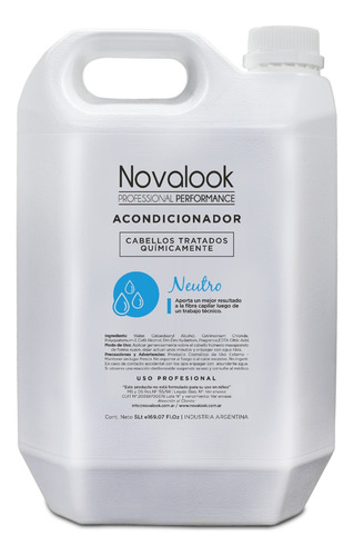 Acondicionador Novalook Neutro 5 Litros Peluquerias