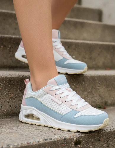Tenis Skechers 1771 Dama Blanco Air Max Deportivo Correr Gym | Meses sin interés