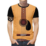 Camiseta Violão Masculina Musica Guitarra Blusa