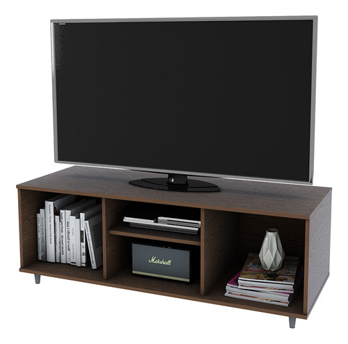 Mesa Rack Tv Led Centro Estant Mt4000 Mueble Modular Wengue