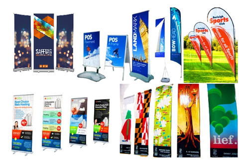 Banner Roll Up 85 X 200 Cm Durable Impresion Alta Hd Uv Led