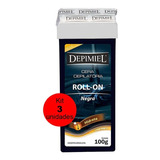 Kit 3 Cera Depilatória Roll-on Negra 100g - Depimiel