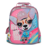 Mochila Espalda 14 Pulgadas Chimola Infantil Niños Escolar Color Dog Diseño De La Tela Estampado