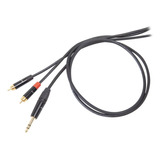 Proel Dhs530lu18 Cable Para Audio 2 Rca A Plug 1/4 St 1.8m
