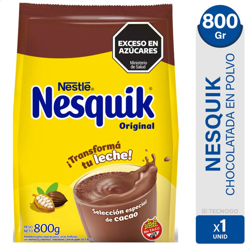 Nesquik Original Cacao En Polvo Nestle X 800 Gr