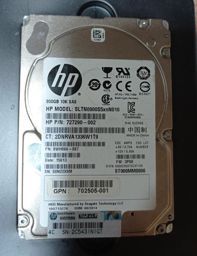 Hdd 900gb 10k Sas Hp