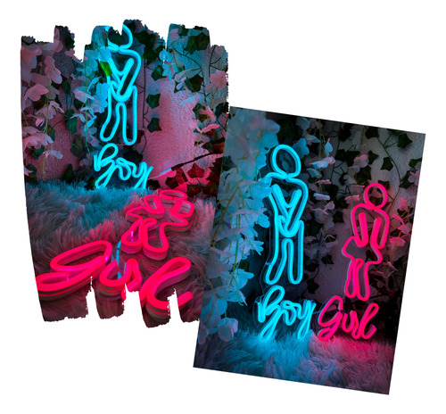 Letreros Neon Baño (wc Hombre / Mujer Pack) 