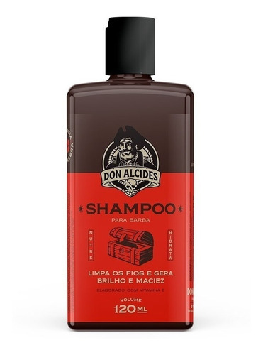 Shampoo Para Barba 120ml - Barba Negra - Don Alcides