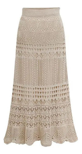 Falda Midi Tubo Encaje, Cola De Sirena Y Talle Alto Elegante