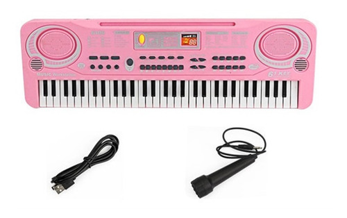 Piano Teclado Musical Para Niños Micrófono Eléctrico