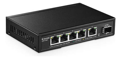 Conmutador Ethernet Mokerlink De 5 Puertos 2,5g Con Sfp 10g,