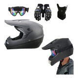 Casco Abatible Para Motocicleta Todoterreno Con Gogles Guant