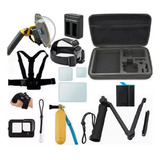 Kit P Gopro Hero 11 10 9 Black Dome Estanque Bateria Tripé