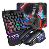 Combo Periféricos Gamer Teclado Uma Mão Rgb Mouse 3200dpi