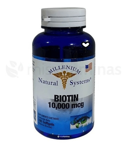 Biotina Americana 10,000mcg X 100 Sof Systems  ( 3 Unid )