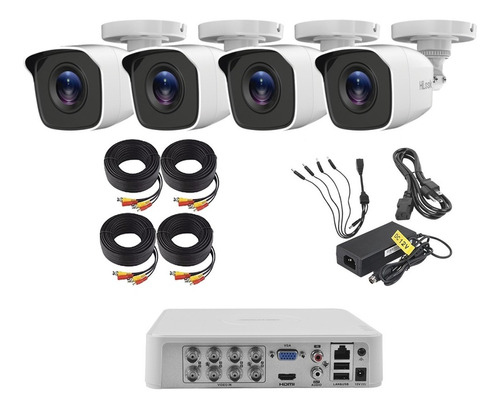 Kit Cctv Dvr 8 Canales - 4 Cámaras Hd 720p Hikvision