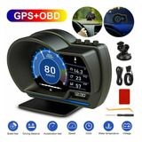 Hud Obd2+gps Gauge Head Up Car Digital Display Speedomet Wfb