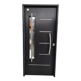 Puerta Chapa Inyectada Epoxy 90x200 Negra Postigo Art 308h