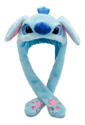 Gorro Peluche Stitch Rosa Angel Levanta Orejas Tik Tok Niños