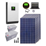 Kit Solar Hibrido 6720wh X Dia 4kw / 8kw 220v Casa Campo H3