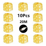 10pcs 20m Decoración Cuarto Usb Cadena De Luz Impermeabl