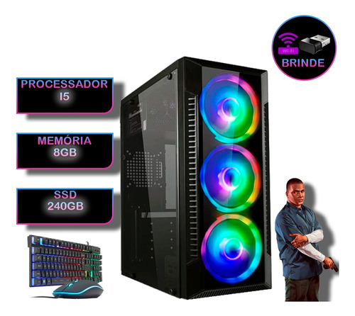 Pc Gamer Cpu Intel I5 7400 8gb Ddr4 Ssd 240gb