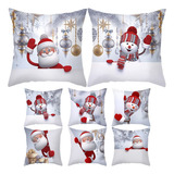 Pack De 8 Fundas De Cojín Navideñas For Almohada De Papá