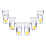 Set 6 Vasos Grandes Altos Lisboa 460 Ml Cristar 