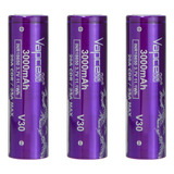 3 Baterias Vapcell V2.0 18650 3000mah 20a