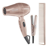 Combo Viajero Babyliss Pro Secador+plancha Rose Gold+peine