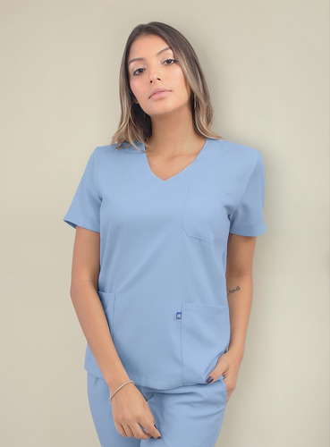 Pijama Cirúrgico Hospitalar Scrub Feminino - Azul Bebê