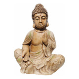 Estatua Decorativa Buda Hindu Tibetano Em Resina 34cm
