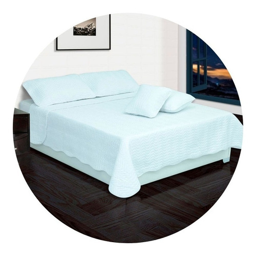 Set Edredón Blanco Cama King Size 2x2 Prensado Delux