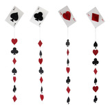 4 / Set Casino Colgante Decoraciones Honeycomb Garland