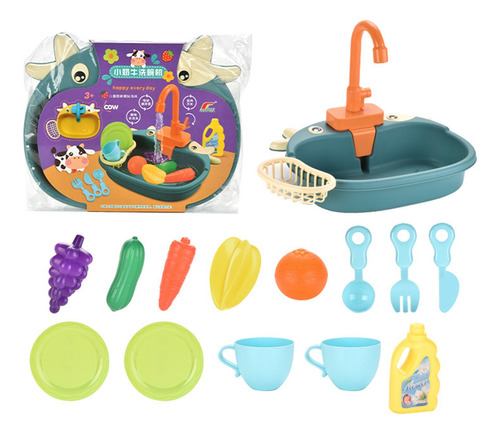 Juego De Juguetes De Cocina Para Niños U Con Agua Corriente,