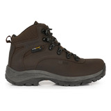 Bota Trekking Vibram Cuero Hombre Borcego Impermeable 