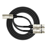 Cable Kirlin Y-301-06, 6 Pies, Xlr Macho A Doble Xlr Hembra