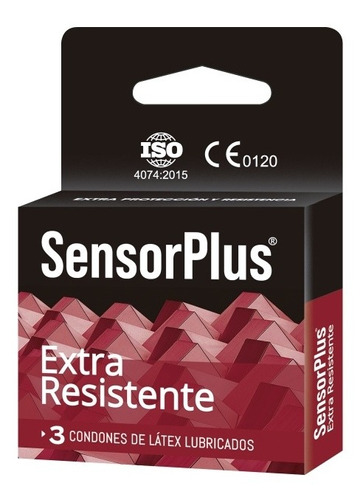 Sensor Plus Preservativo Extra Resistente Caja 3 Unidades