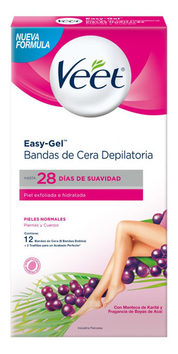 Veet Bandas Corporales Piel Normal  6 Bandas Dobles