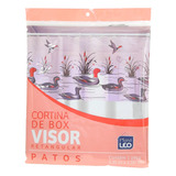 Cortina De Box Visor Retangular Patos Plast Leo 1,35x2,00