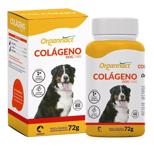 Colágeno Dog Tabs 72g (60 Tabletes) Organnact