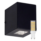 Aplique Bidireccional Difusor Pared Metal Cuadrado + Led G9