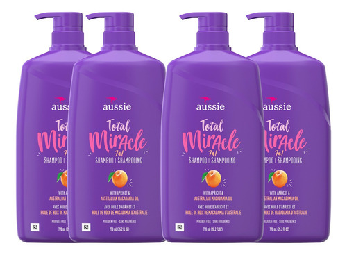 Shampoo Aussie 7n1 Total Miracle 778 Ml - Caixa 4 Unidades