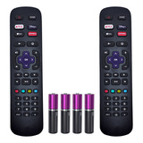 Kit 2 Controle Remoto Compatível Tv Philco Roku Smart Tv