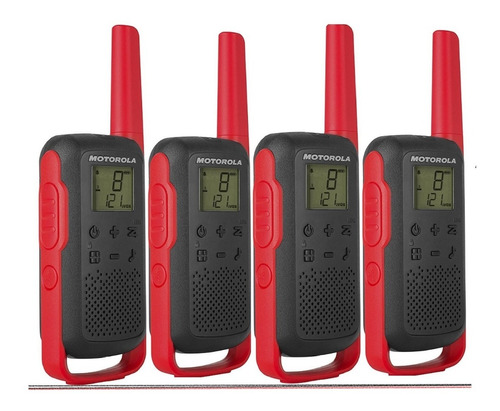 Kit 4 Radio Talkabout Motorola T210br Walkie Talkie + Brinde