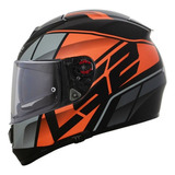 Capacete Ls2 Vector Ft2 Kripton Laranja Fxm Cor Preto/laranja/cinza Tamanho Do Capacete Xl/gg (61/62)