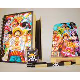 Libreta Anime One Piece, Portacelular, Esfero, Llavero.