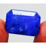 Zafiro Natural Azul 15.90 Cts Corte Esmeralda Certificado