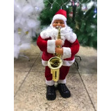 Papai Noel 60cm Musical Natal Saxofone Bivolt C/sensor Dança
