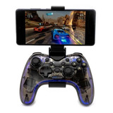 Gamepad Inalámbrico Bluetooth Multiplataformas Deluxe Rgb Color Negro
